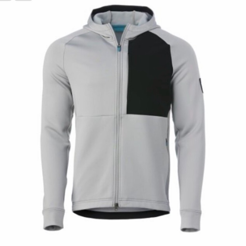 Yeti Cycles Mens Grey Black Full Zip Performance Fleece Hoodie Jacket Size Large - Picture 2 of 15